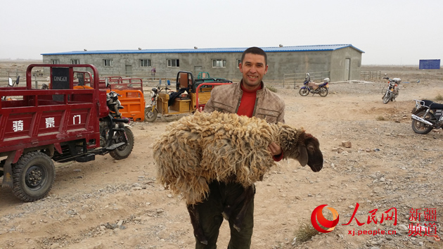 新疆民政厅驻村工作队为贫困户发放200只扶贫