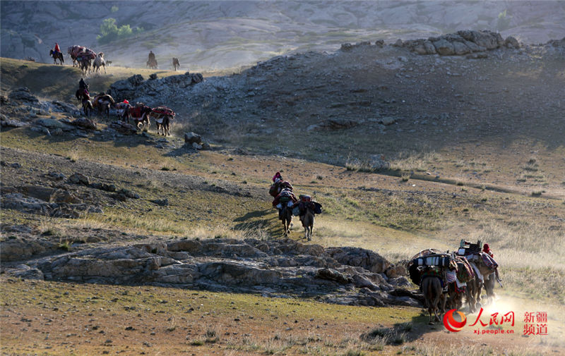 新疆牧民忙轉場 演繹流動的草原風景（人民網帶你看新疆）【4】